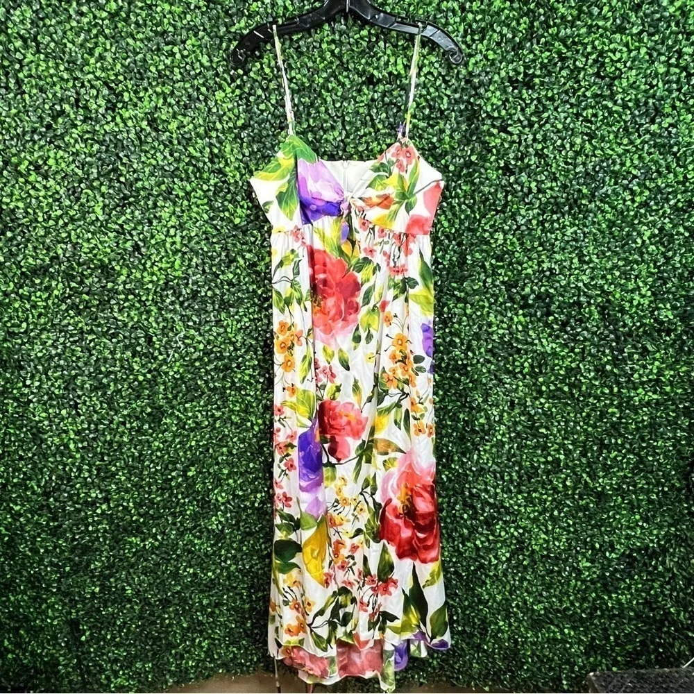 LONDON TIMES | Floral Tie Slip Dress - Picture 4 of 13